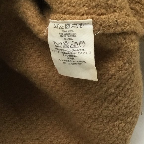 YMC You Must Create Brown Wool Waffle Weave Oversized Boxy Crewneck Sweater - Picture 6 of 8